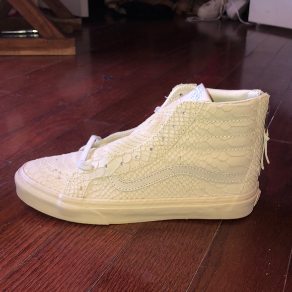 Vans Shoes - Tan snakeskin high top vans